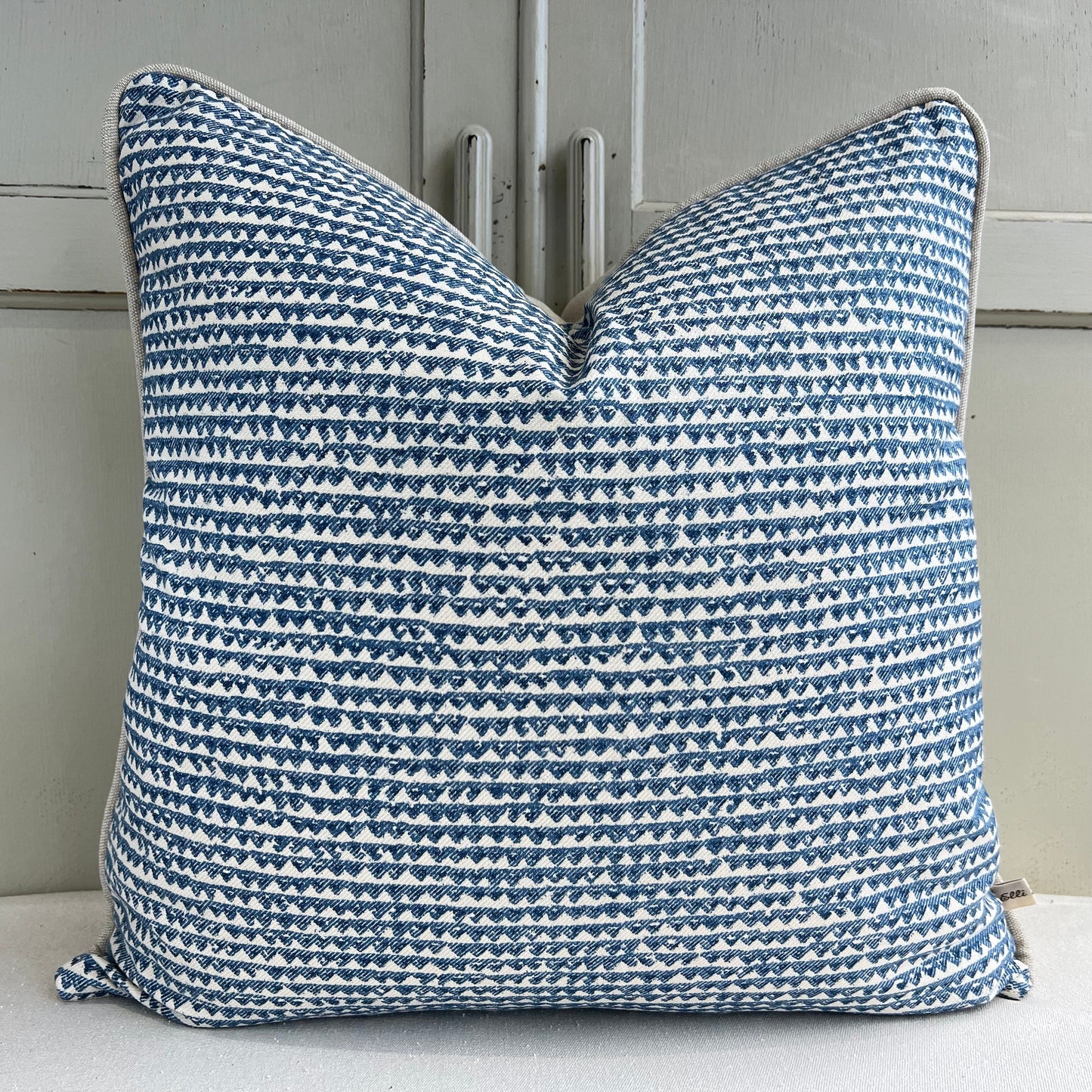 Cushions Made In Fermoie Mendip Decorative Blue Neutral Cotton Cushion Pillow Throw Cover