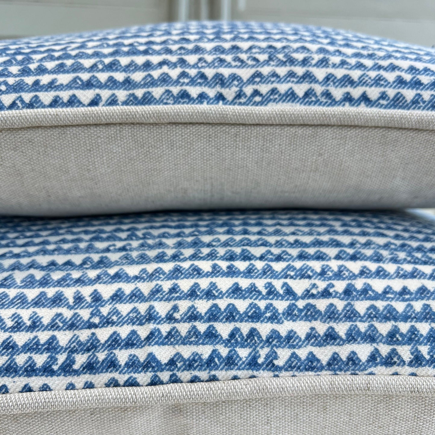 Cushions Made In Fermoie Mendip Decorative Blue Neutral Cotton Cushion Pillow Throw Cover