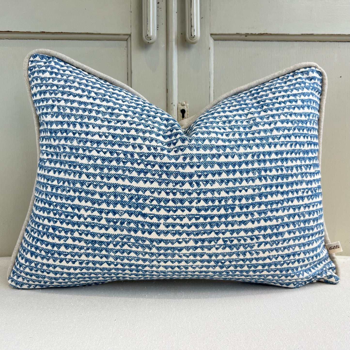 Cushions Made In Fermoie Mendip Decorative Blue Neutral Cotton Cushion Pillow Throw Cover