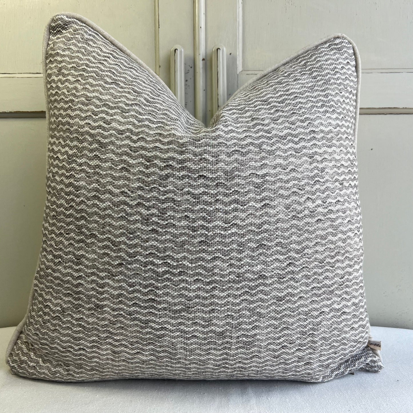 Cushions Made In Fermoie Popple Luxury Designer Decorative Grey Neutral Linen Cushion Pillow Throw Cover
