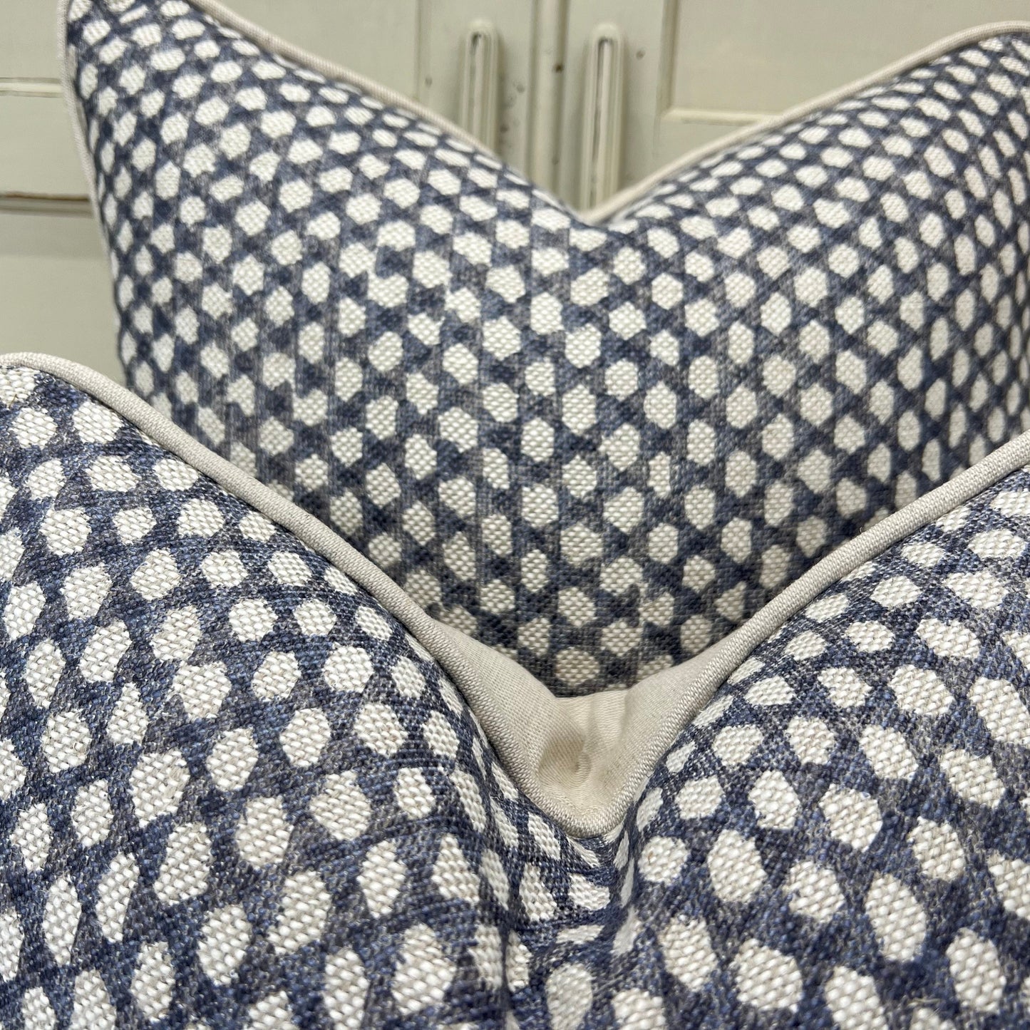 Cushions Made In Fermoie Neutral Black Blue Wicker Luxury Designer Decorative Linen Cushion Pillow Throw Cover