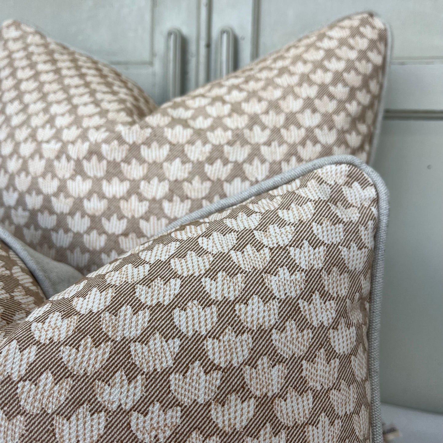 Cushions Made In Fermoie Eythorne Luxury Beige Neutral Cotton Cushion Pillow Throw Cover