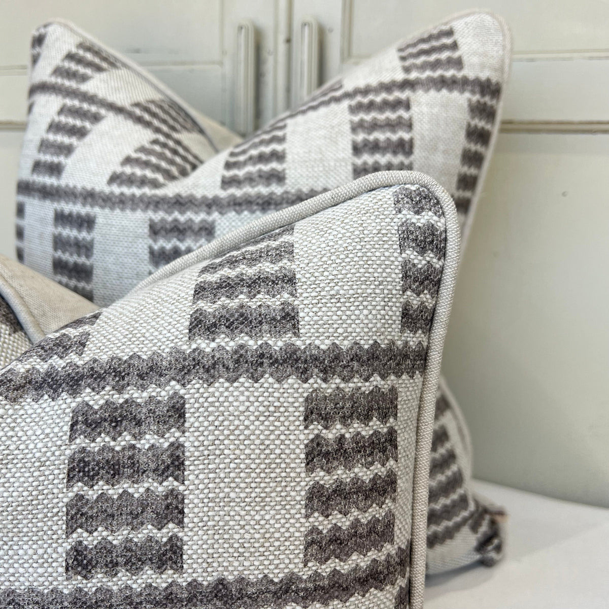 Cushions Made In Fermoie Cove Linen Luxury Designer Decorative Grey Neutral Cushion Pillow Throw Cover
