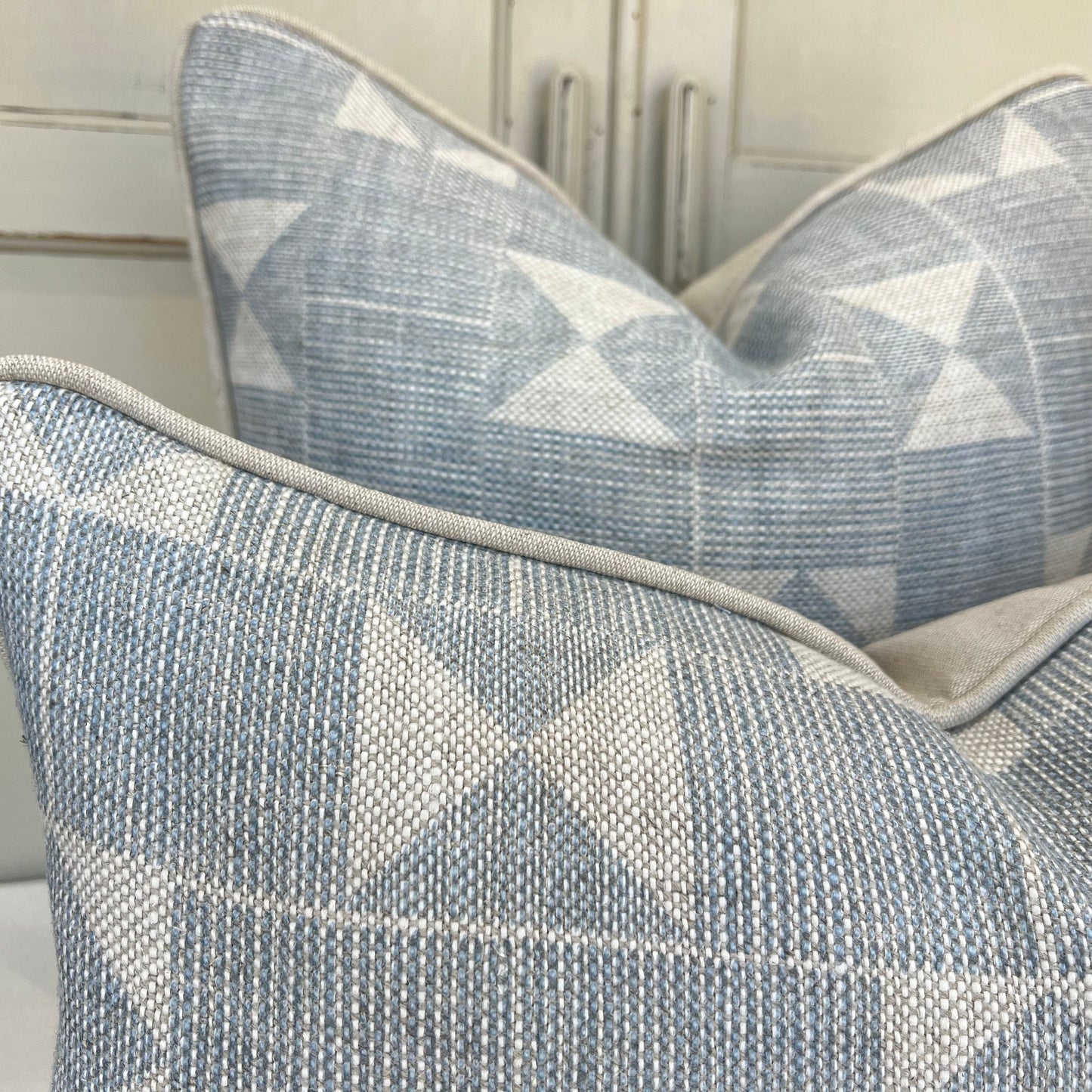 Cushions Made In Fermoie Flag Decorative Pale Blue Neutral Linen Cushion Pillow Throw Cover