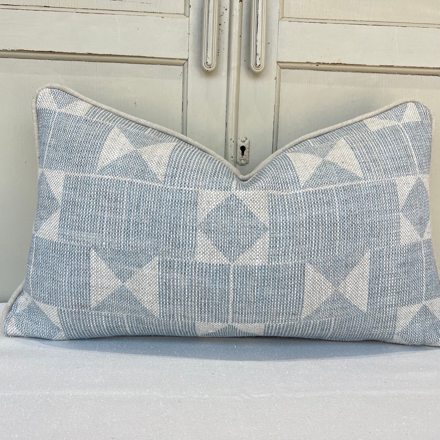 Cushions Made In Fermoie Flag Decorative Pale Blue Neutral Linen Cushion Pillow Throw Cover