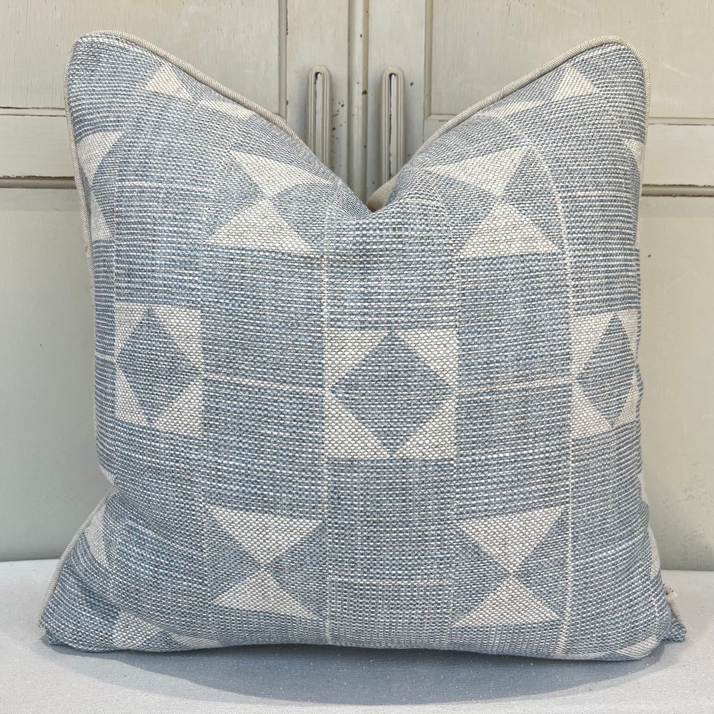 Cushions Made In Fermoie Flag Decorative Pale Blue Neutral Linen Cushion Pillow Throw Cover