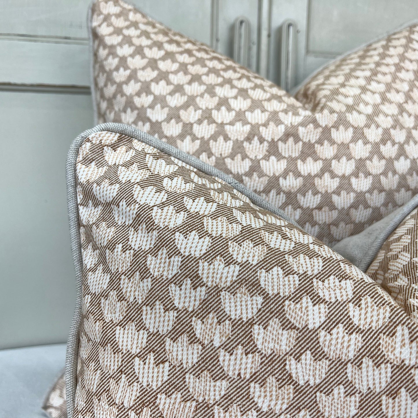 Cushions Made In Fermoie Eythorne Luxury Beige Neutral Cotton Cushion Pillow Throw Cover