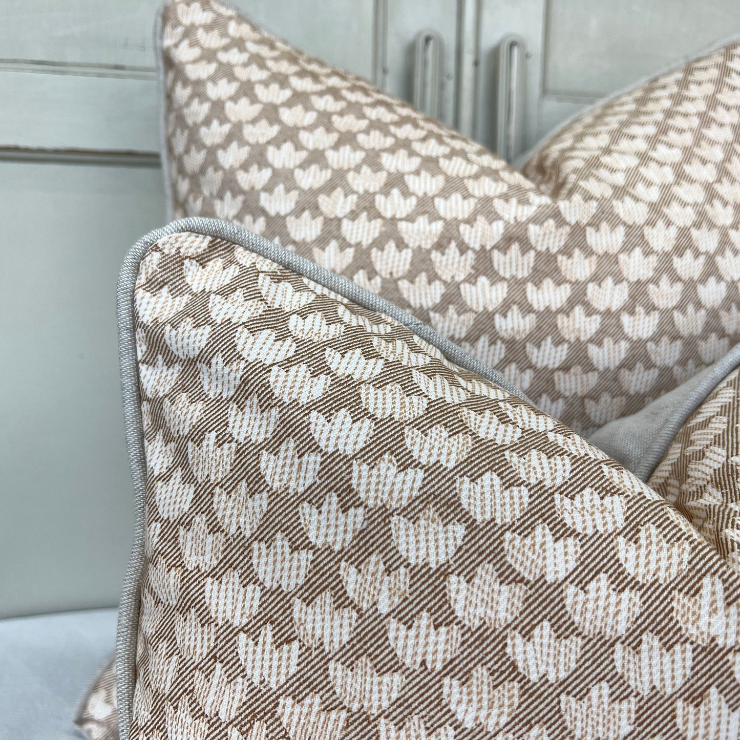 Cushions Made In Fermoie Eythorne Luxury Beige Neutral Cotton Cushion Pillow Throw Cover