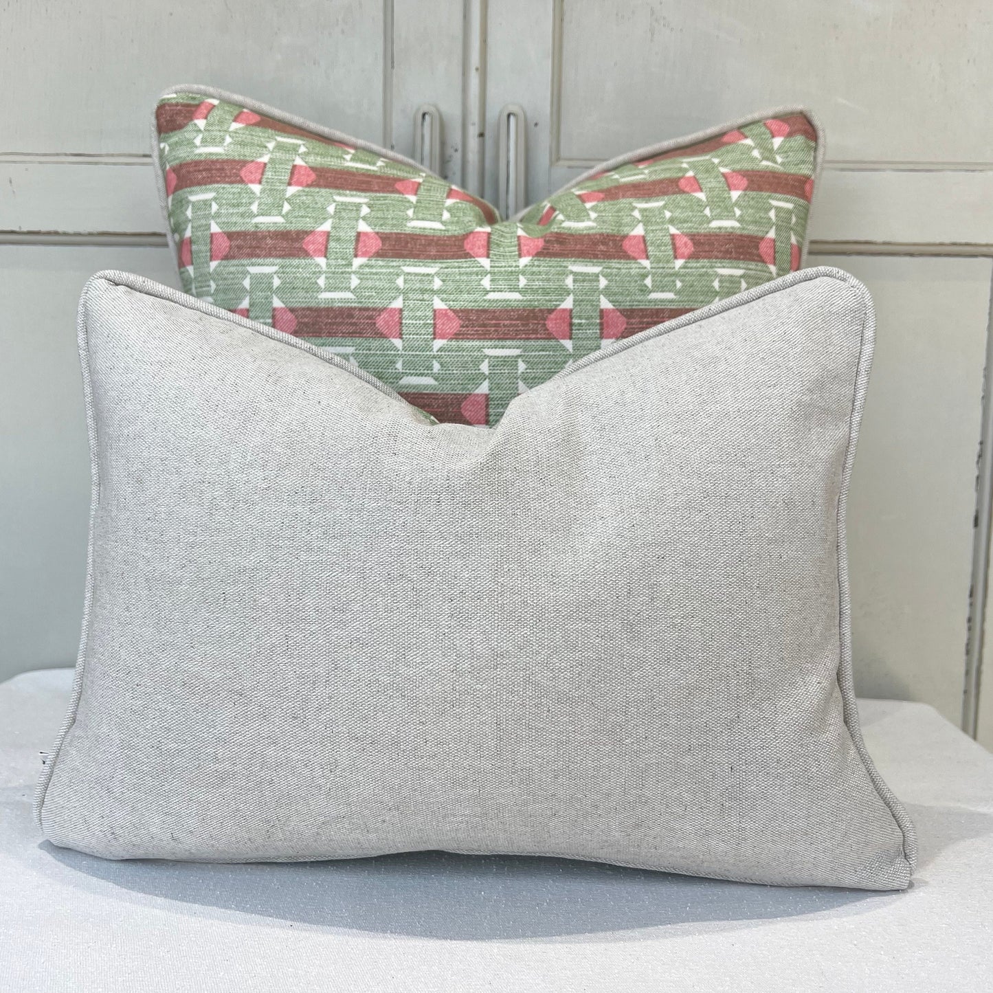 Cushions Made In Fermoi Sicily Luxury Designer Decorative Red Green Neutral Cotton Cushion Pillow Throw Cover