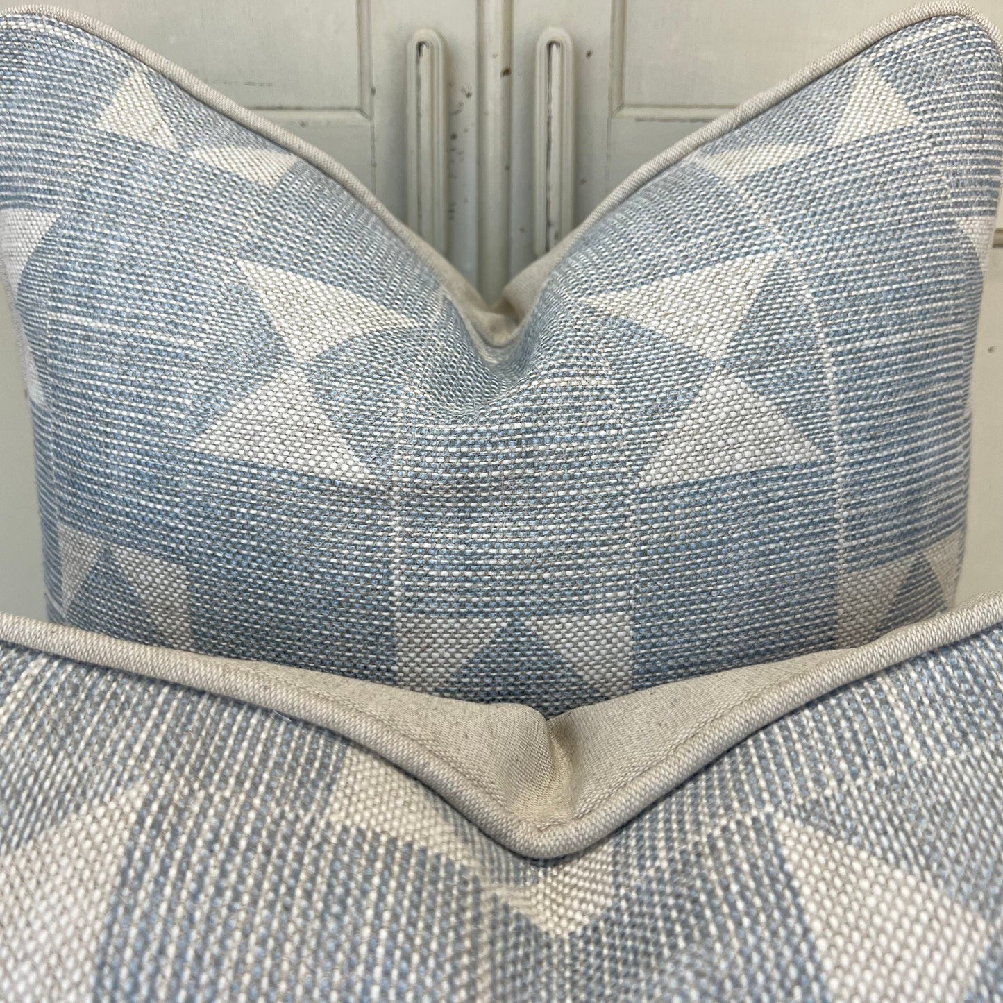 Cushions Made In Fermoie Flag Decorative Pale Blue Neutral Linen Cushion Pillow Throw Cover