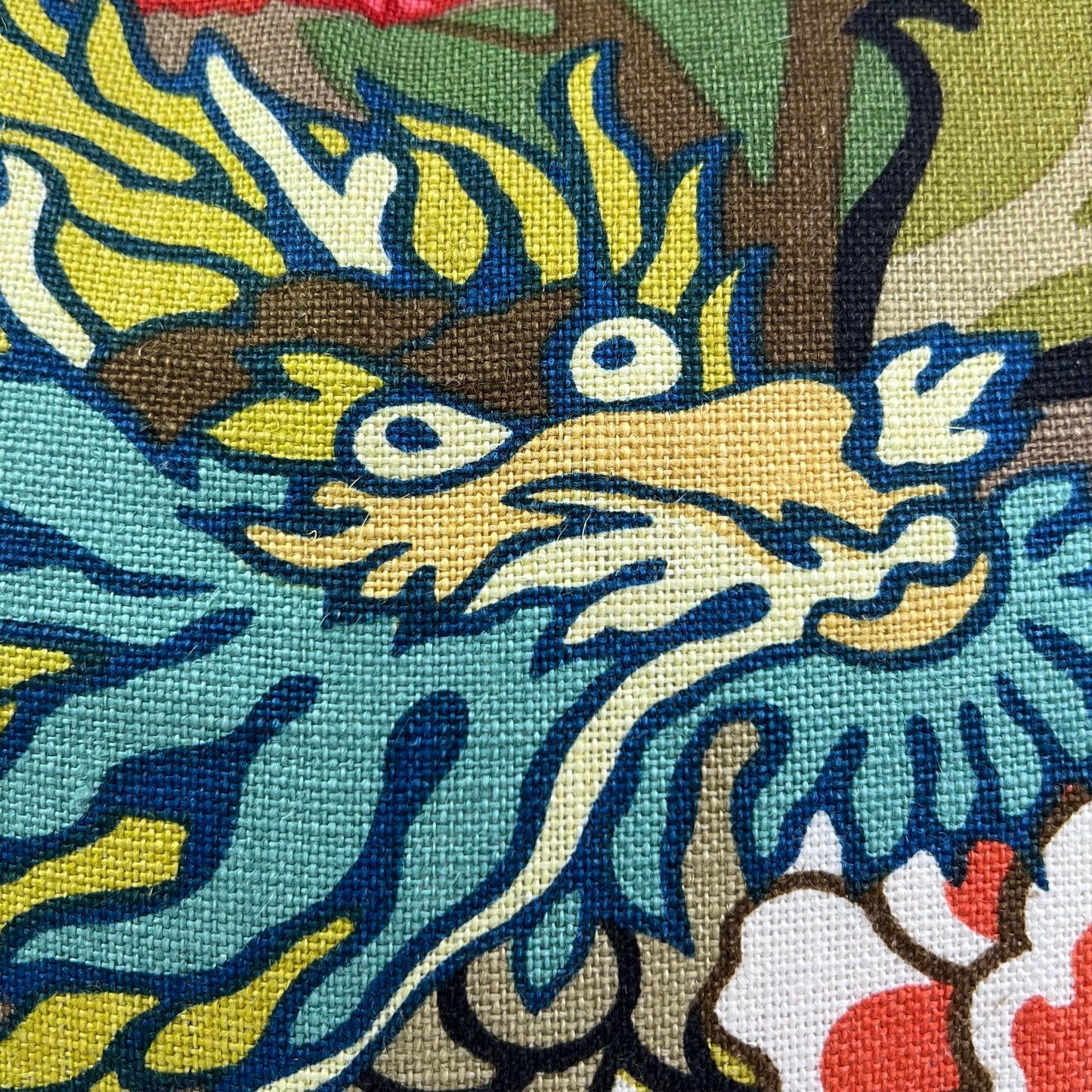 Schumacher Chaing Mai Dragon Double Sided Mocha Cushion Sofa Throw Pillow Cover