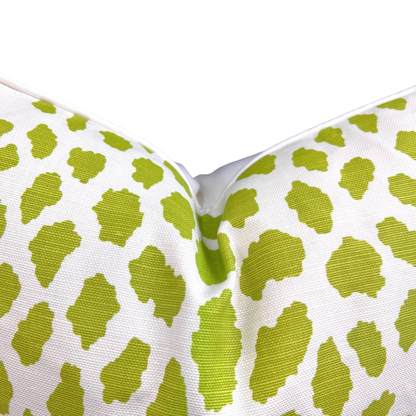 Luxury Designer Quadrille Cheetah Green Fabric Cushion Pillow Throw Cover