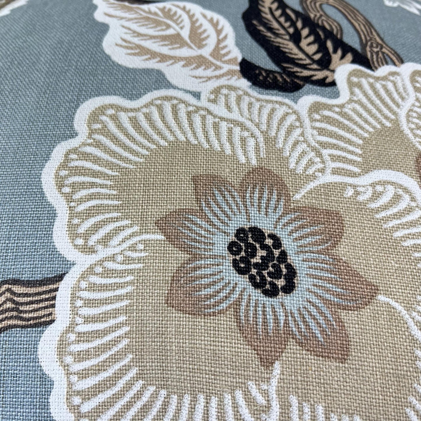 Schumacher Luxury Designer Hothouse Flowers Pale Blue Cushion Pillow Cover