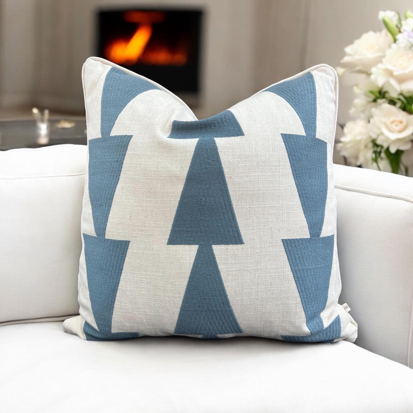 Luxury Designer Hodsoll Mckenzie Caton Embroidered Cushion Pillow Throw Sofa Cover