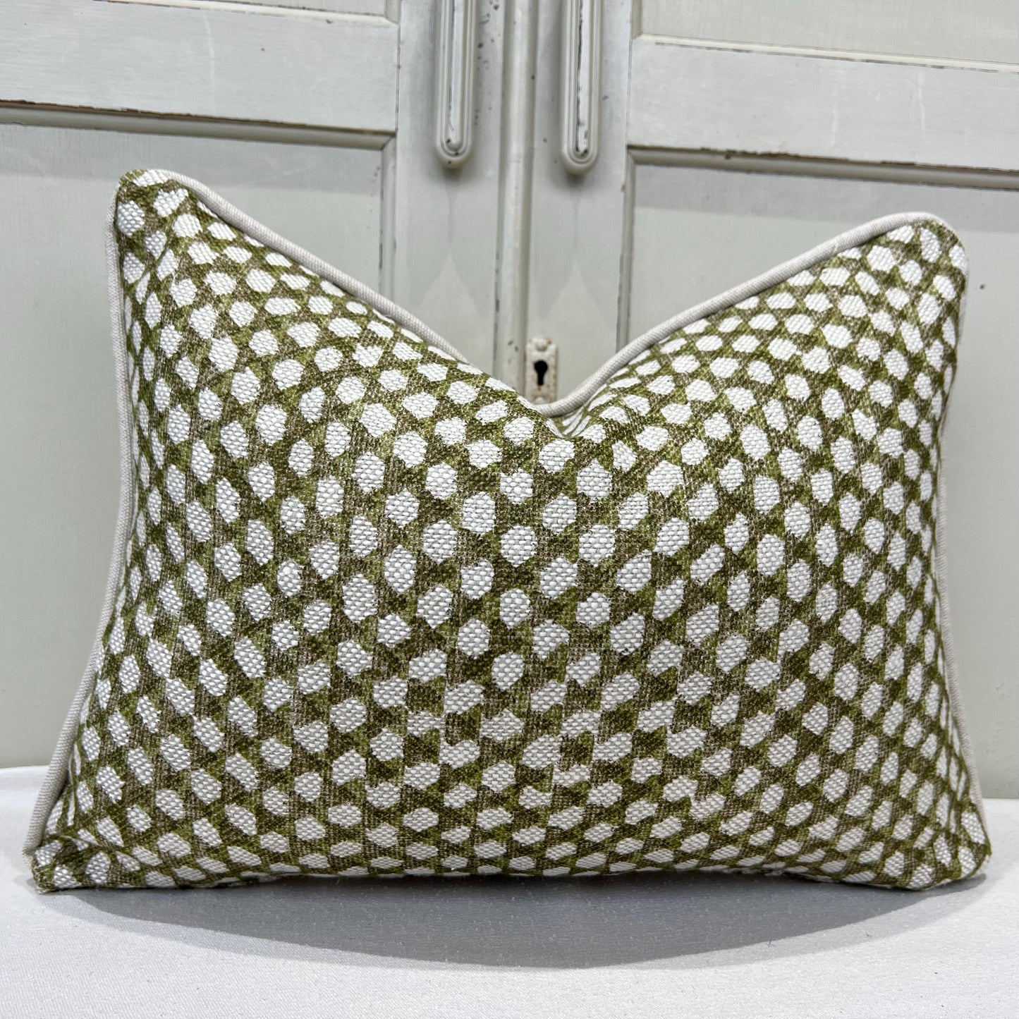 Cushions Made In Fermoie Wicker Luxury Designer Decorative Olive Green Linen Cushion Pillow Throw Cover