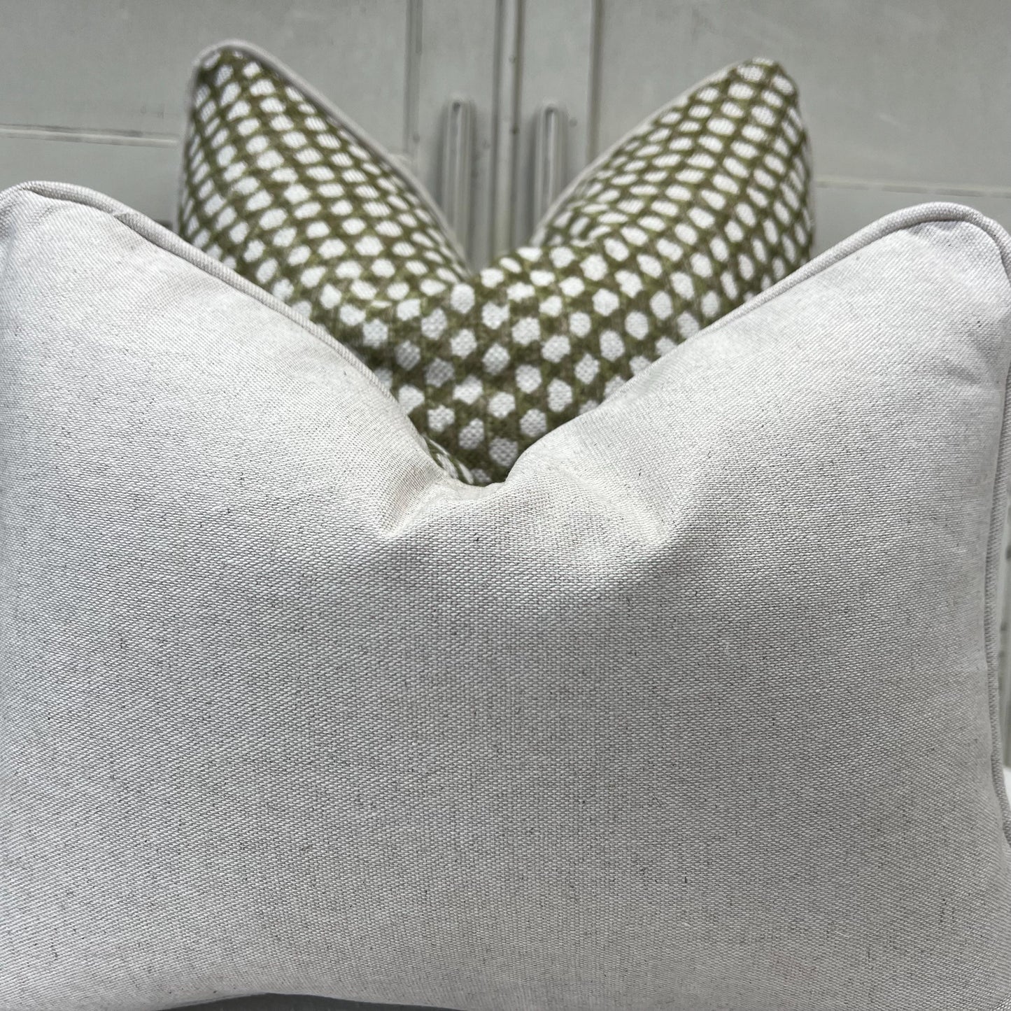 Cushions Made In Fermoie Wicker Luxury Designer Decorative Olive Green Linen Cushion Pillow Throw Cover