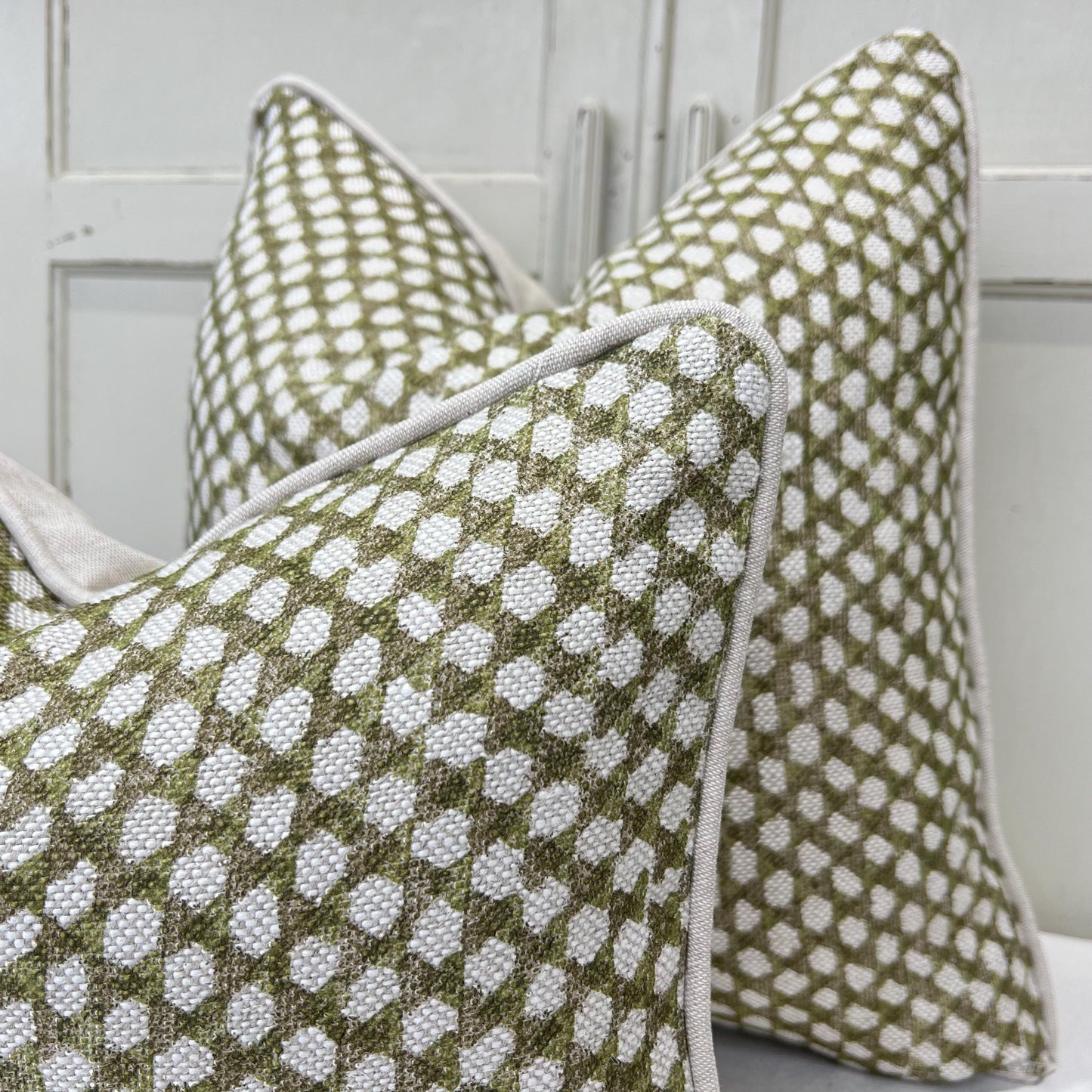 Cushions Made In Fermoie Wicker Luxury Designer Decorative Olive Green Linen Cushion Pillow Throw Cover