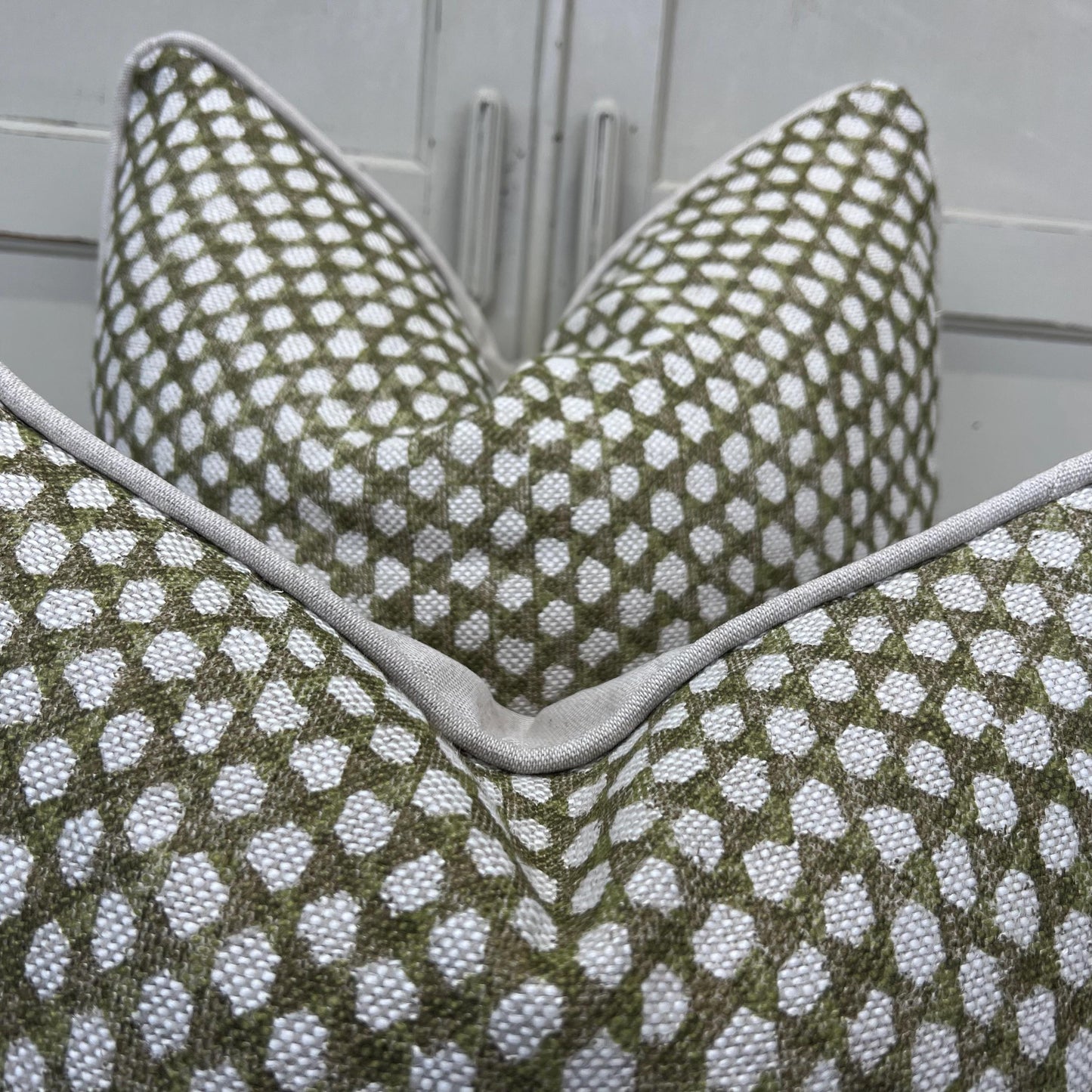 Cushions Made In Fermoie Wicker Luxury Designer Decorative Olive Green Linen Cushion Pillow Throw Cover