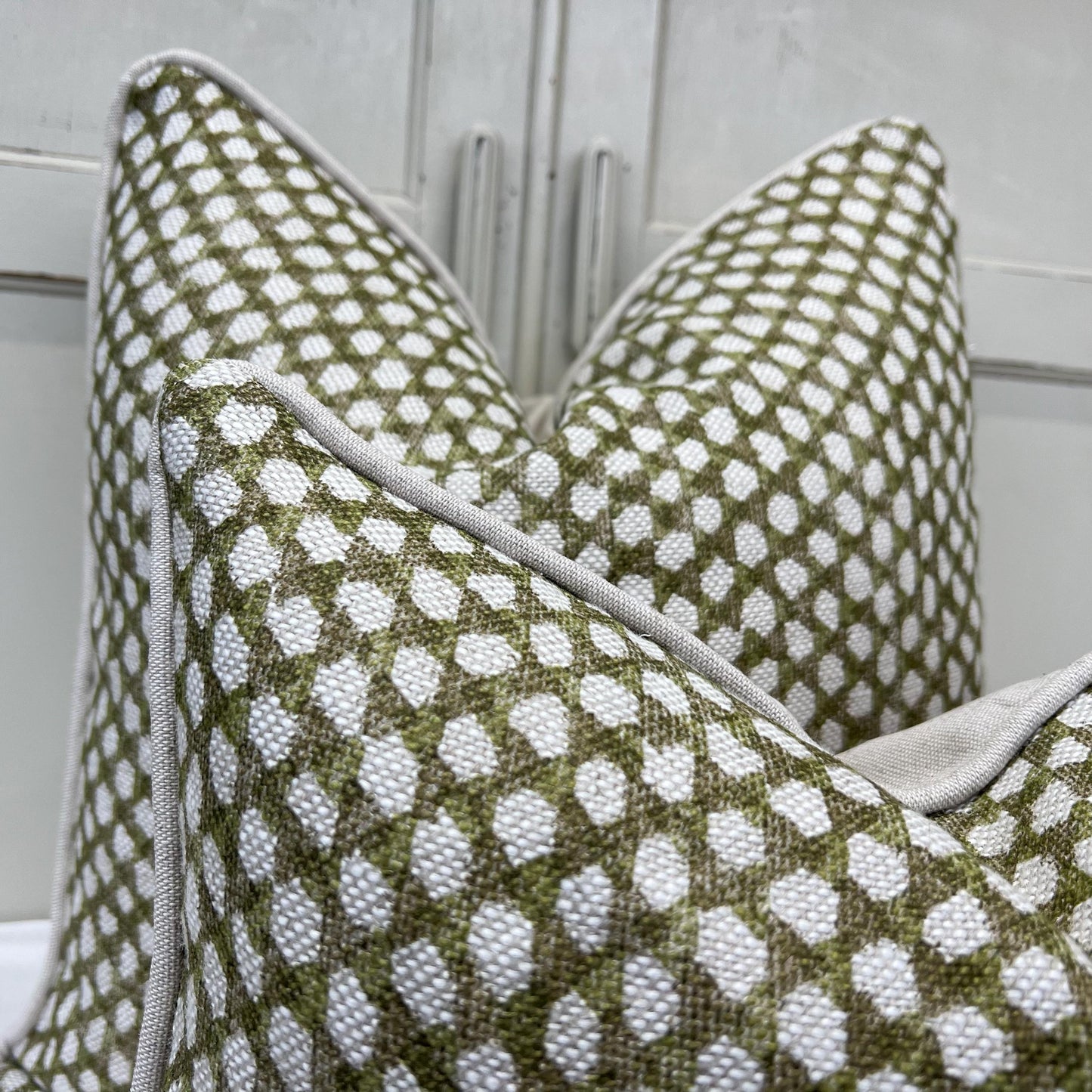 Cushions Made In Fermoie Wicker Luxury Designer Decorative Olive Green Linen Cushion Pillow Throw Cover