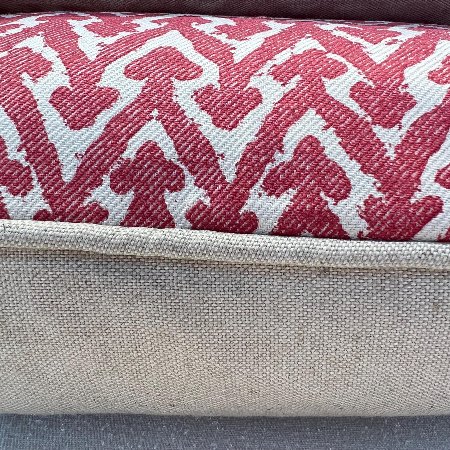 Cushions Made In Fermoie Rabanna Red Cotton Decorative Sofa Throw Pillow Cover