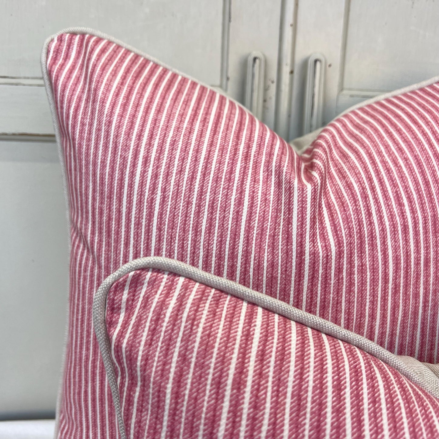 Cushions Made In Fermoie Luxury Designer Poulton Stripe Pink Cushion Pillow Throw Cover
