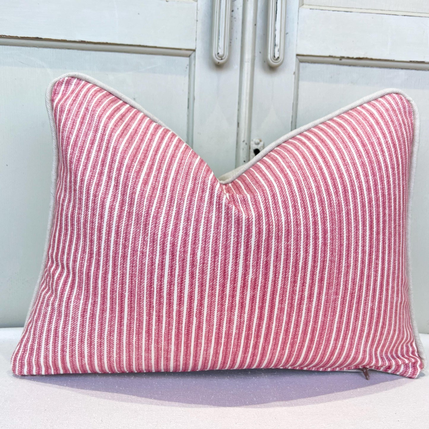 Cushions Made In Fermoie Luxury Designer Poulton Stripe Pink Cushion Pillow Throw Cover