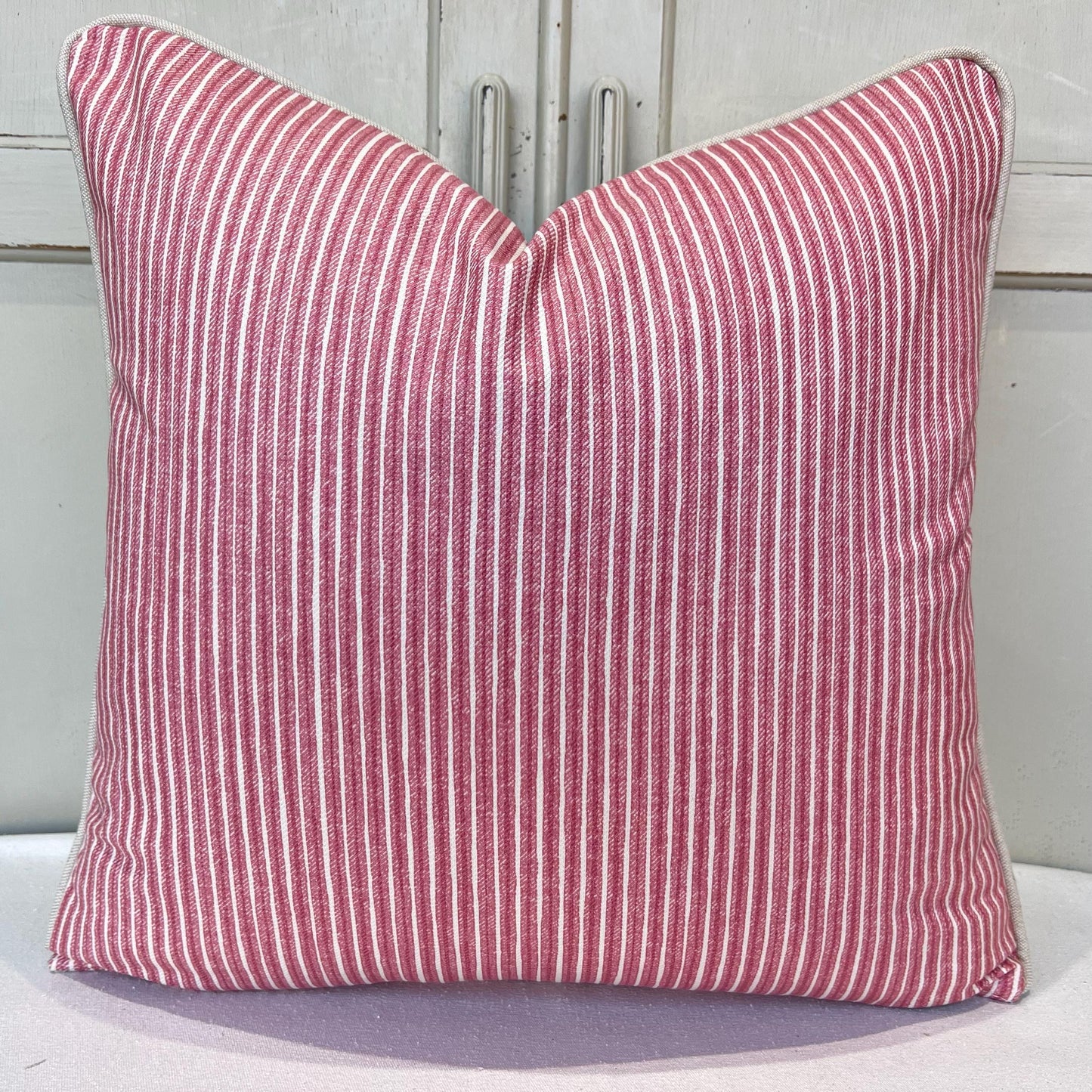 Cushions Made In Fermoie Luxury Designer Poulton Stripe Pink Cushion Pillow Throw Cover