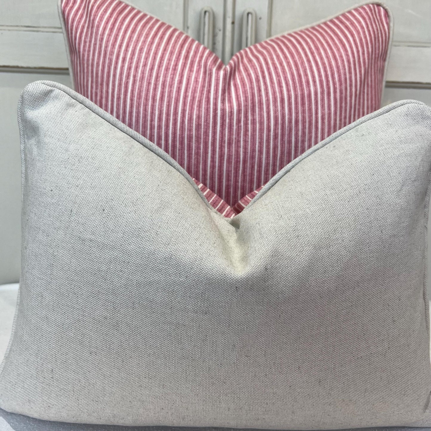 Cushions Made In Fermoie Luxury Designer Poulton Stripe Pink Cushion Pillow Throw Cover