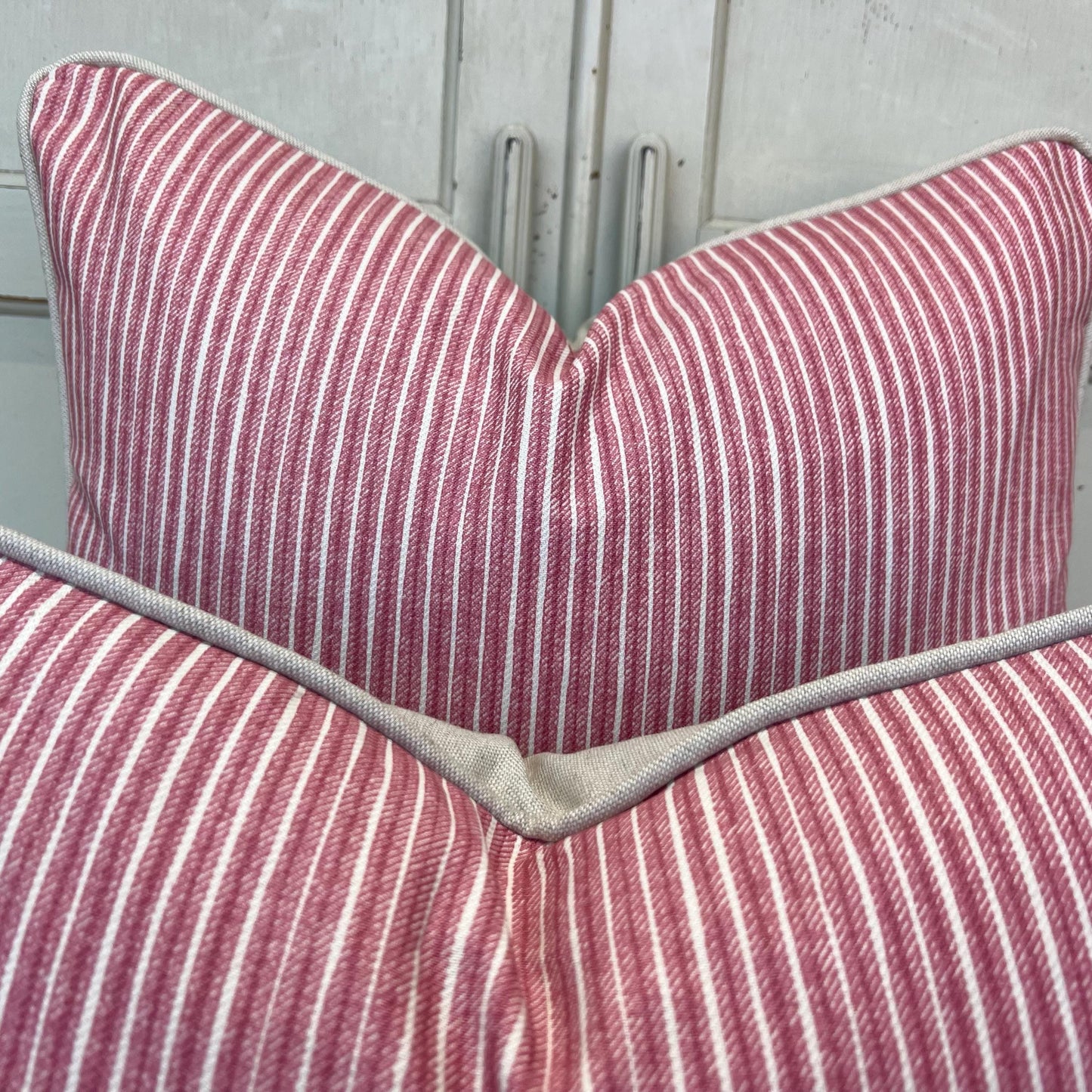 Cushions Made In Fermoie Luxury Designer Poulton Stripe Pink Cushion Pillow Throw Cover