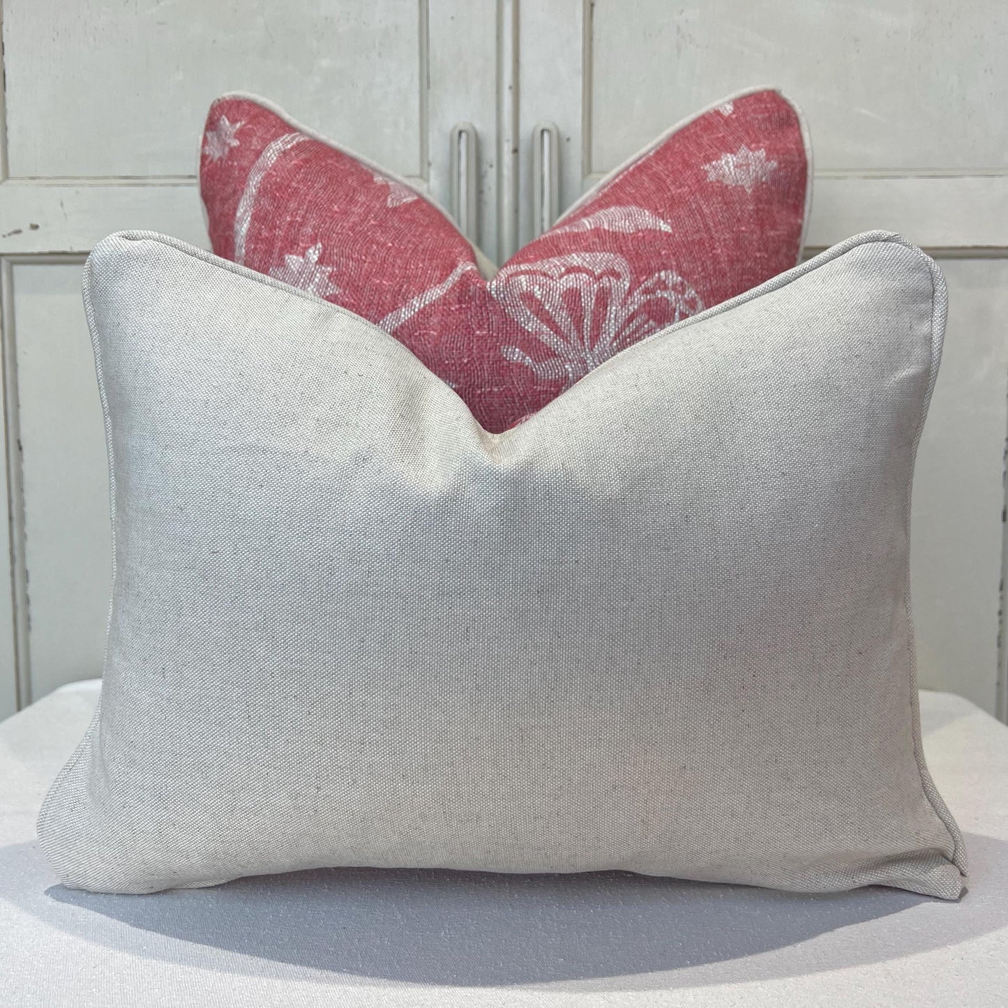 Cushions Made In Fermoie Luxury Designer Astrea Floral Raspberry Red Cushion Pillow Throw Cover