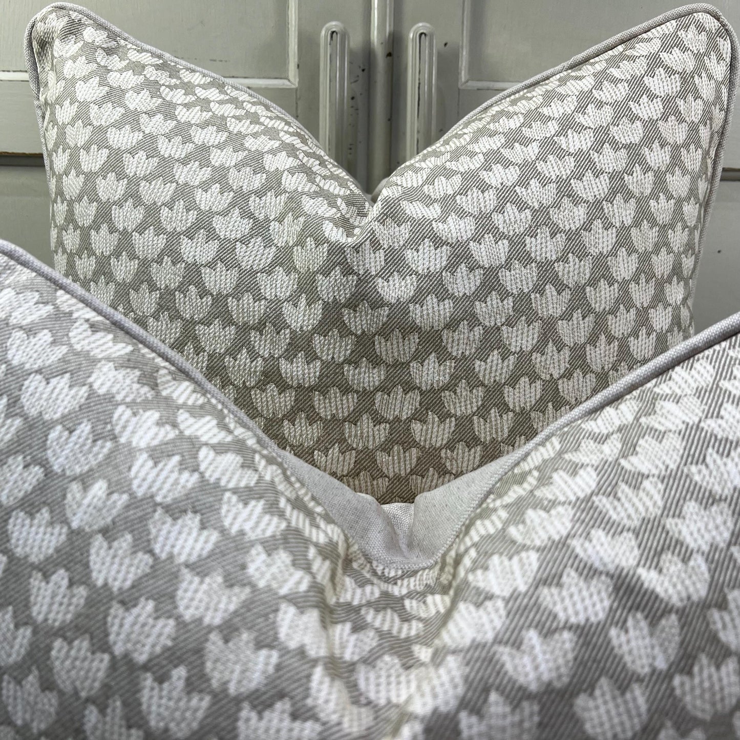 Cushions Made In Fermoie Eythorne Luxury Designer Decorative Pale Green Neutral Cotton Cushion Pillow Throw Cover