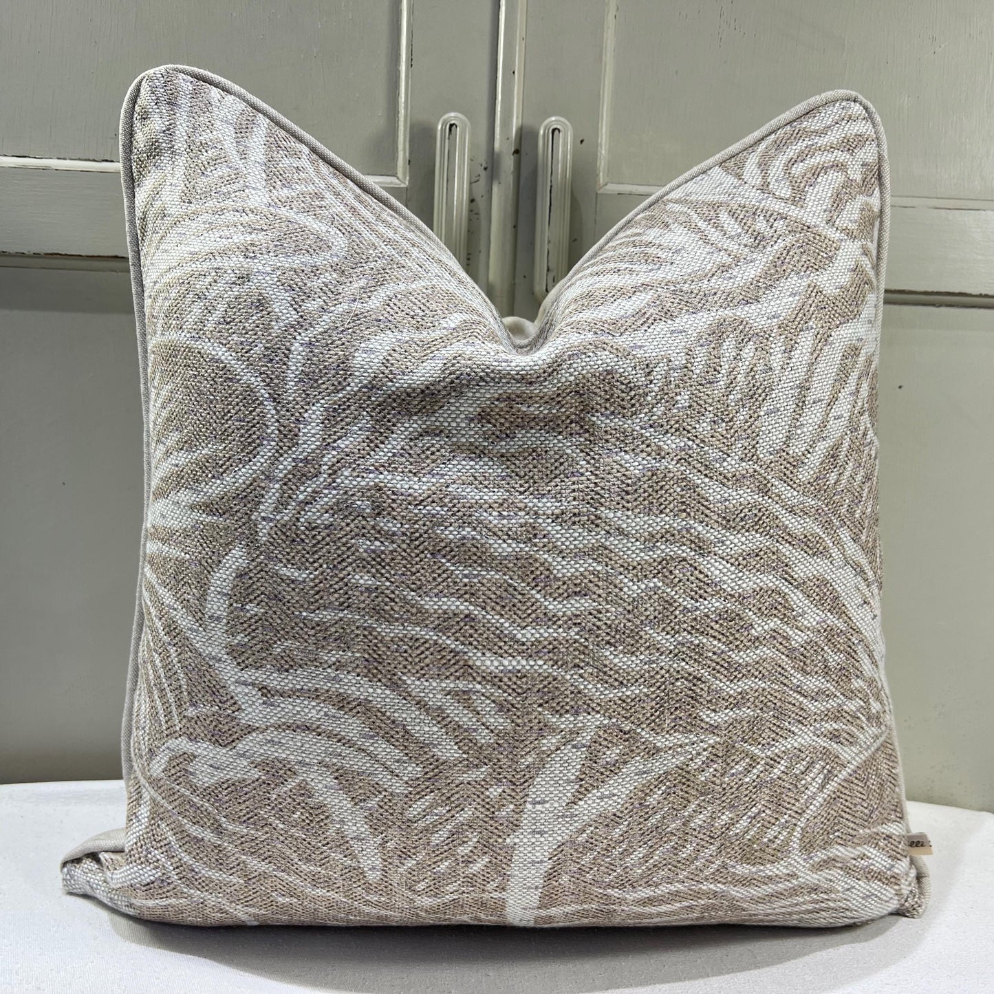 Cushions Made In Fermoie Savernake Linen Luxury Designer Decorative Pale Beige Cushion Pillow Throw Cover