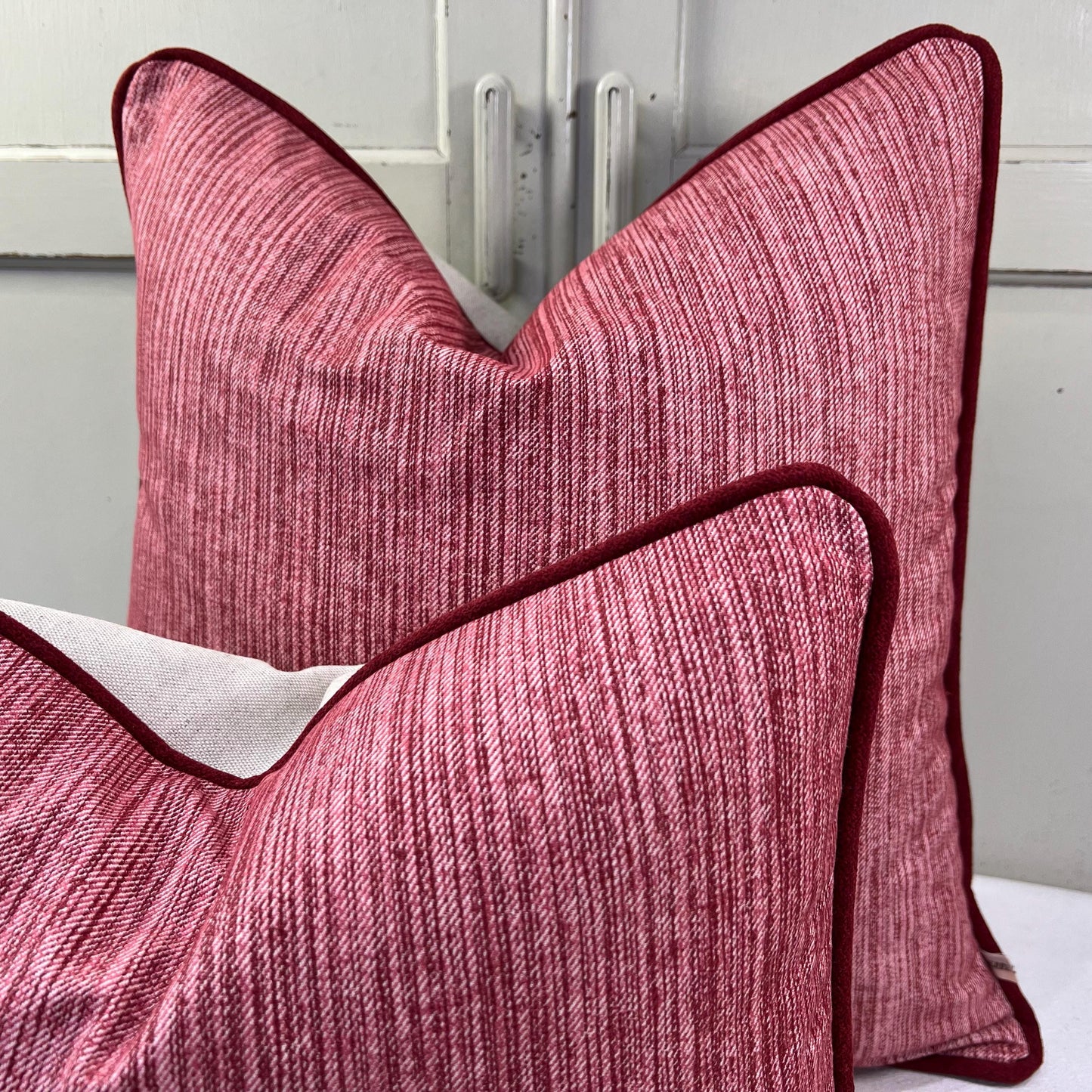 Cushions Made In Fermoie Strie Luxury Designer Decorative Burgundy Cotton Cushion Pillow Throw Cover