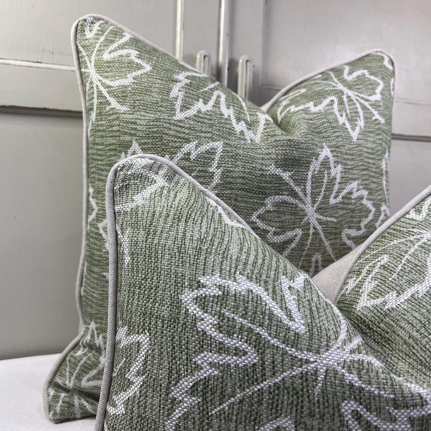 Cushions Made In Fermoie Maple Luxury Designer Decorative Green Linen Cushion Pillow Throw Cover