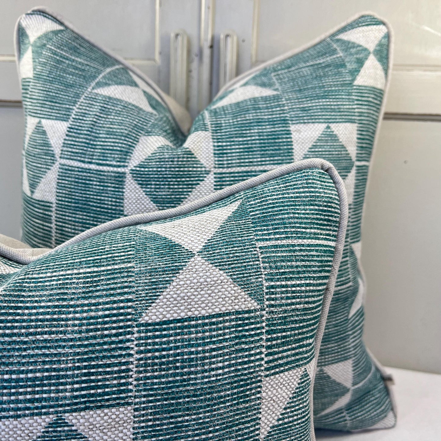 Cushions Made In Fermoie Flag Decorative Dark Teal Neutral Linen Cushion Pillow Throw Cover