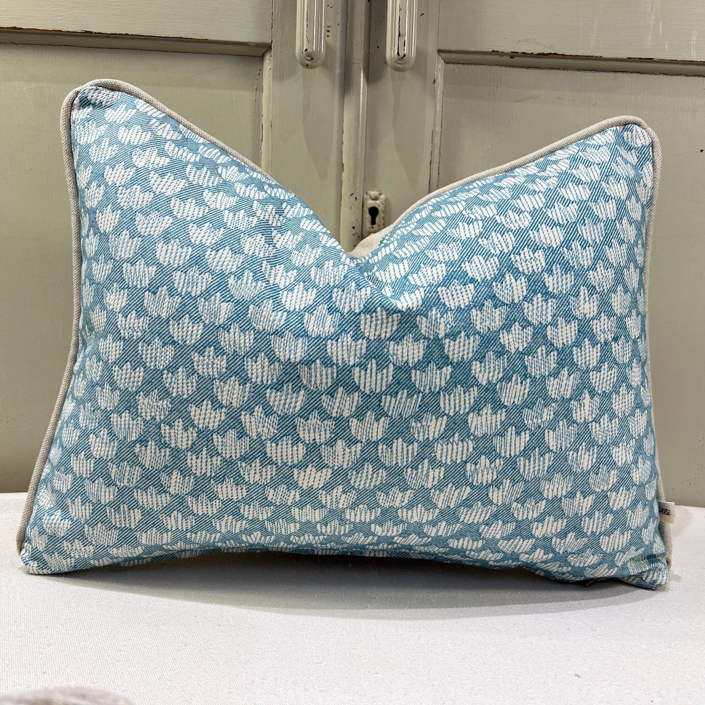 Cushions Made In Fermoie Eythorne Luxury Designer Decorative Blue Neutral Cotton Cushion Pillow Throw Cover