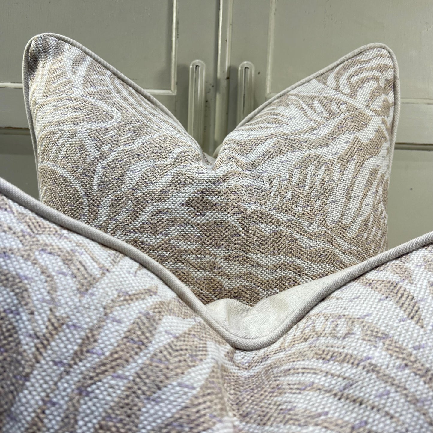 Cushions Made In Fermoie Savernake Linen Luxury Designer Decorative Pale Beige Cushion Pillow Throw Cover
