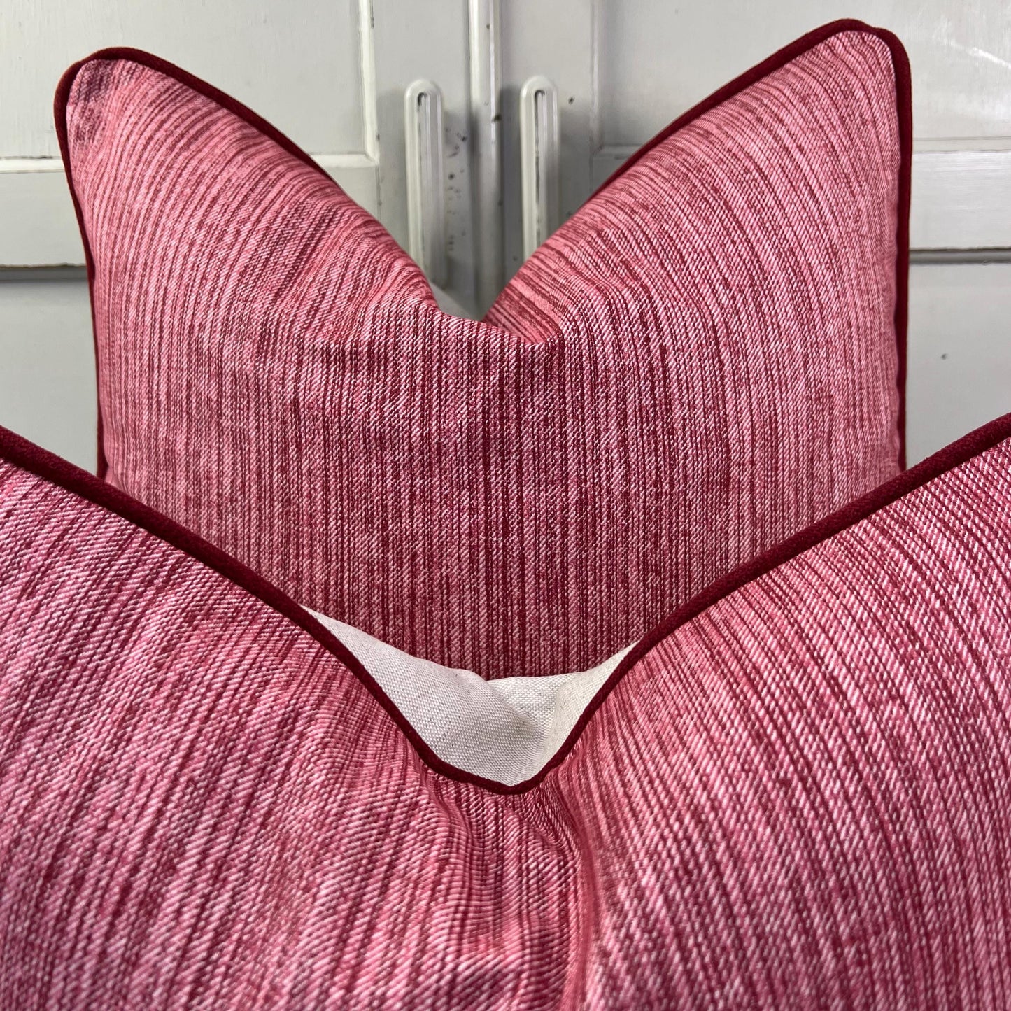 Cushions Made In Fermoie Strie Luxury Designer Decorative Burgundy Cotton Cushion Pillow Throw Cover