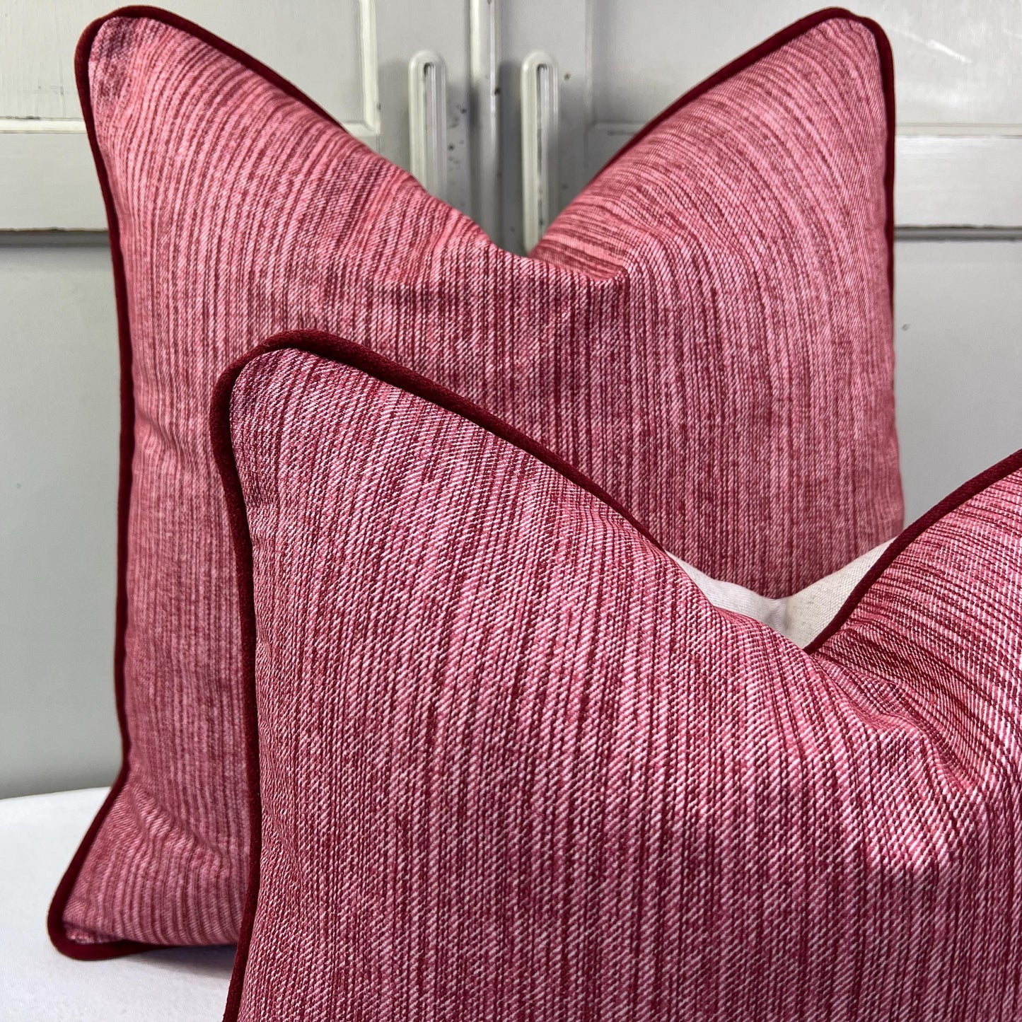 Cushions Made In Fermoie Strie Luxury Designer Decorative Burgundy Cotton Cushion Pillow Throw Cover