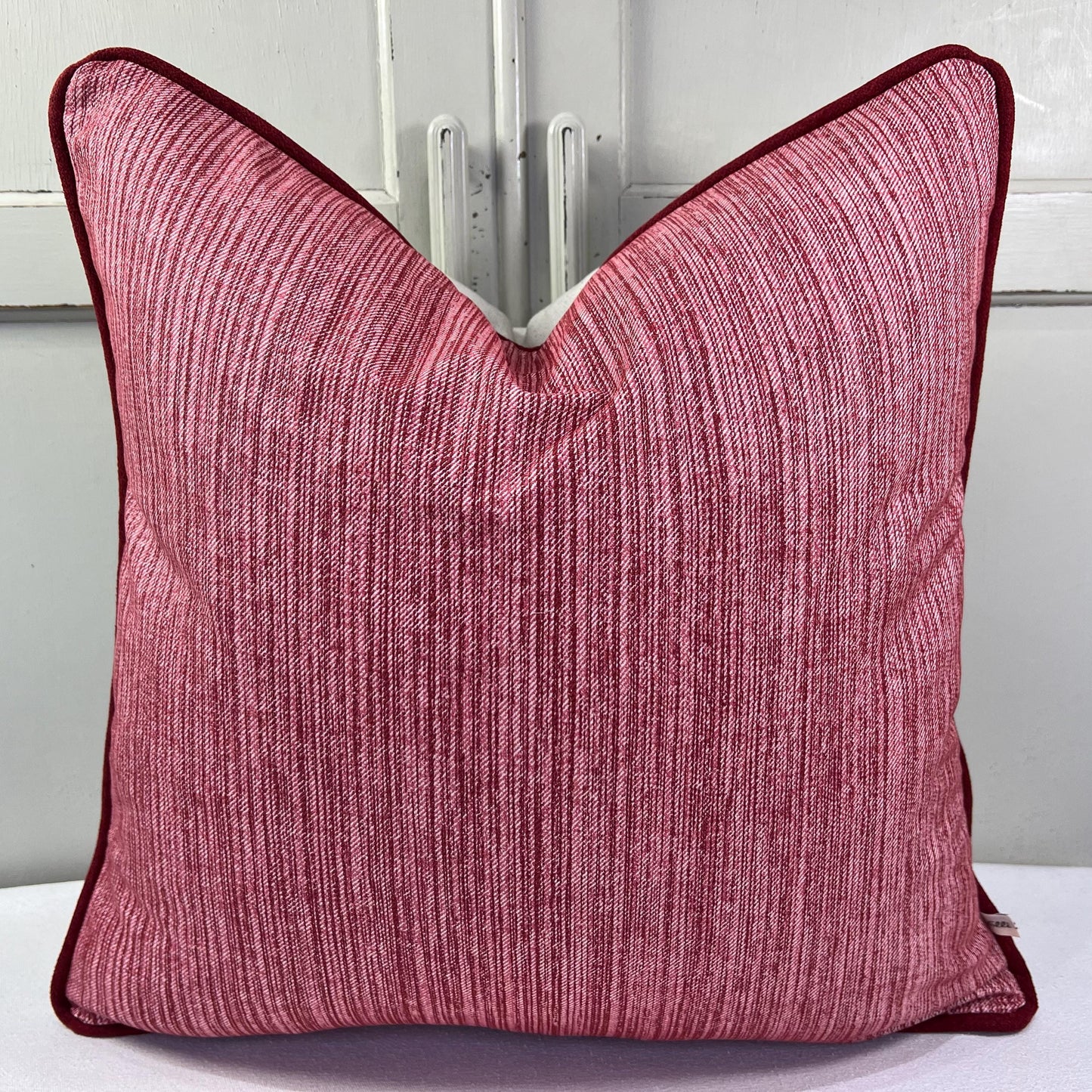 Cushions Made In Fermoie Strie Luxury Designer Decorative Burgundy Cotton Cushion Pillow Throw Cover