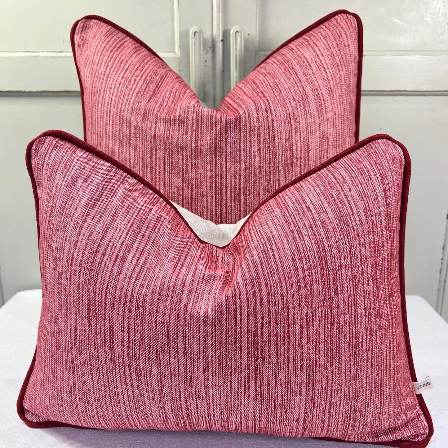 Cushions Made In Fermoie Strie Luxury Designer Decorative Burgundy Cotton Cushion Pillow Throw Cover