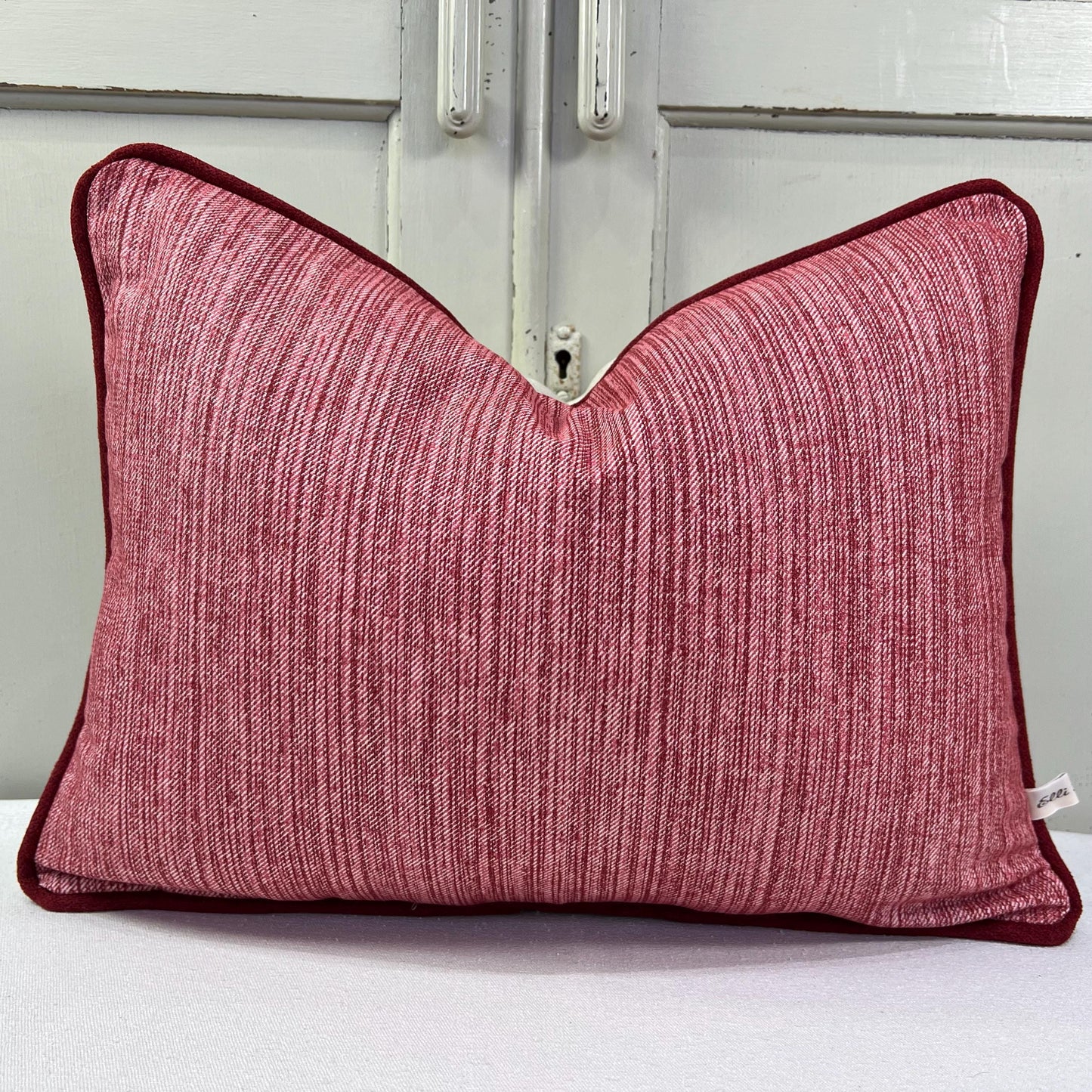 Cushions Made In Fermoie Strie Luxury Designer Decorative Burgundy Cotton Cushion Pillow Throw Cover