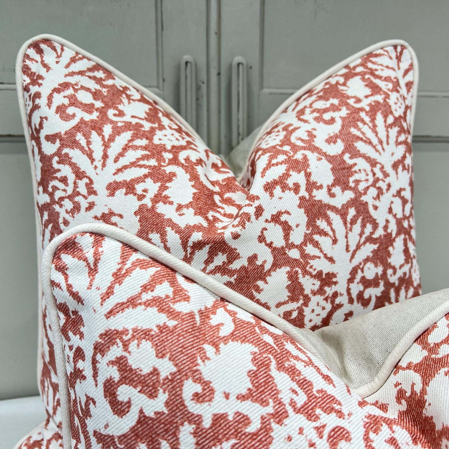 Cushions Made In Fermoie Aylsham Luxury Designer Decorative Orange Cotton Cushion Pillow Throw Cover