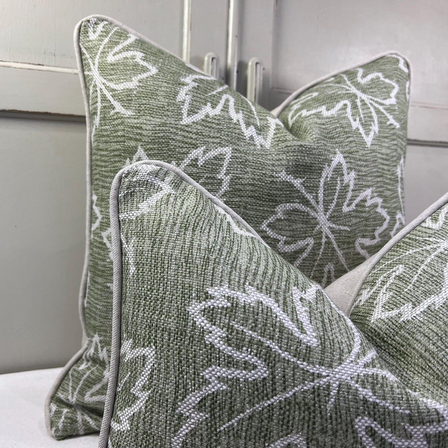 Cushions Made In Fermoie Maple Luxury Designer Decorative Green Linen Cushion Pillow Throw Cover