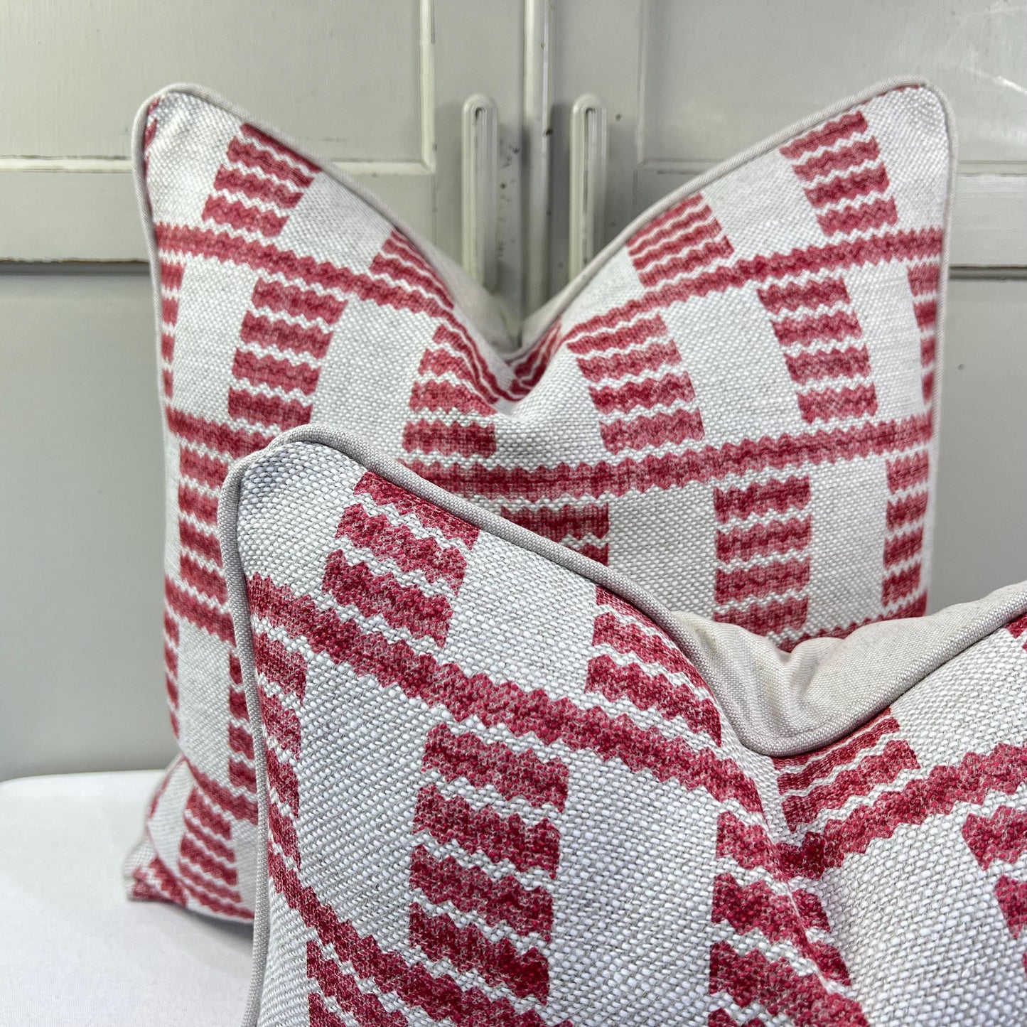 Cushions Made In Fermoie Cove Linen Luxury Designer Decorative Red Neutral Cushion Pillow Throw Cover