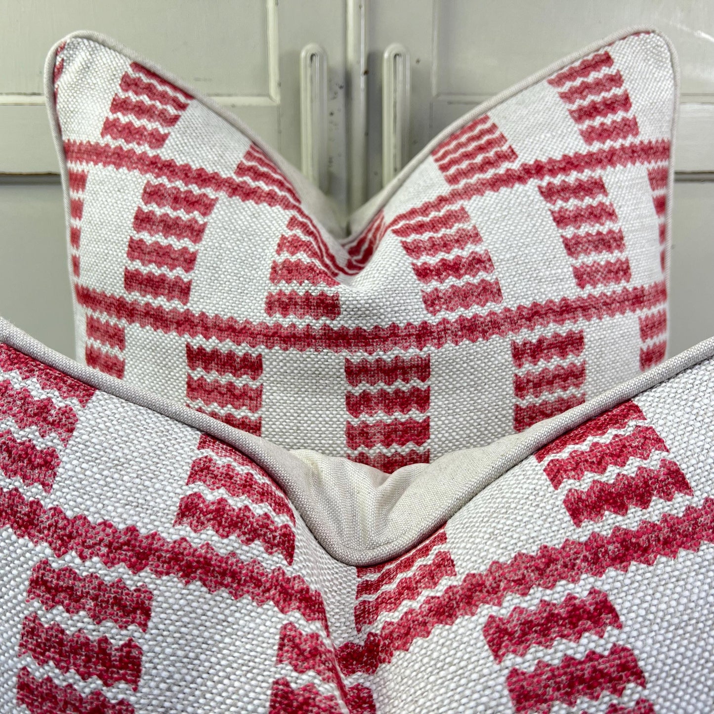 Cushions Made In Fermoie Cove Linen Luxury Designer Decorative Red Neutral Cushion Pillow Throw Cover
