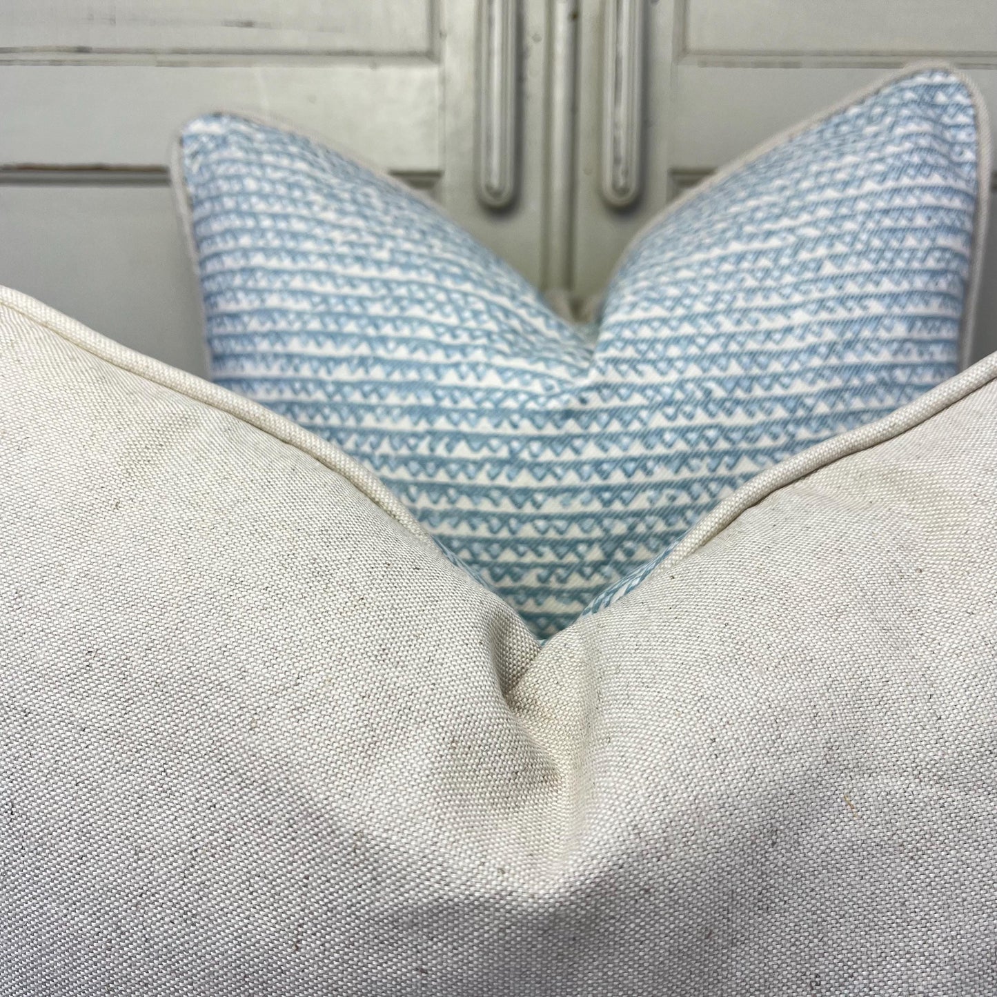 Cushions Made In Fermoie Mendip Decorative Pale Blue Neutral Cotton Cushion Pillow Throw Cover