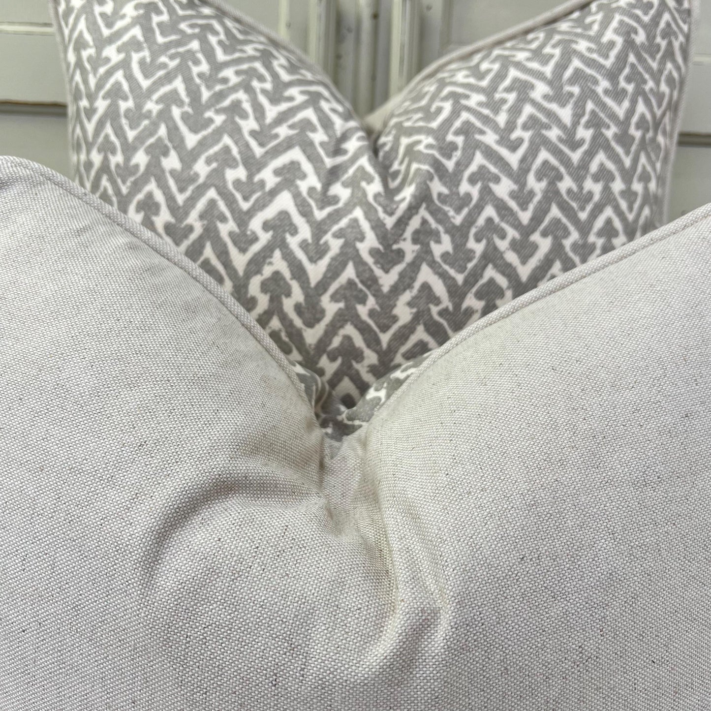Cushions Made In Fermoie Rabanna Grey Cotton Decorative Sofa Throw Pillow Cover