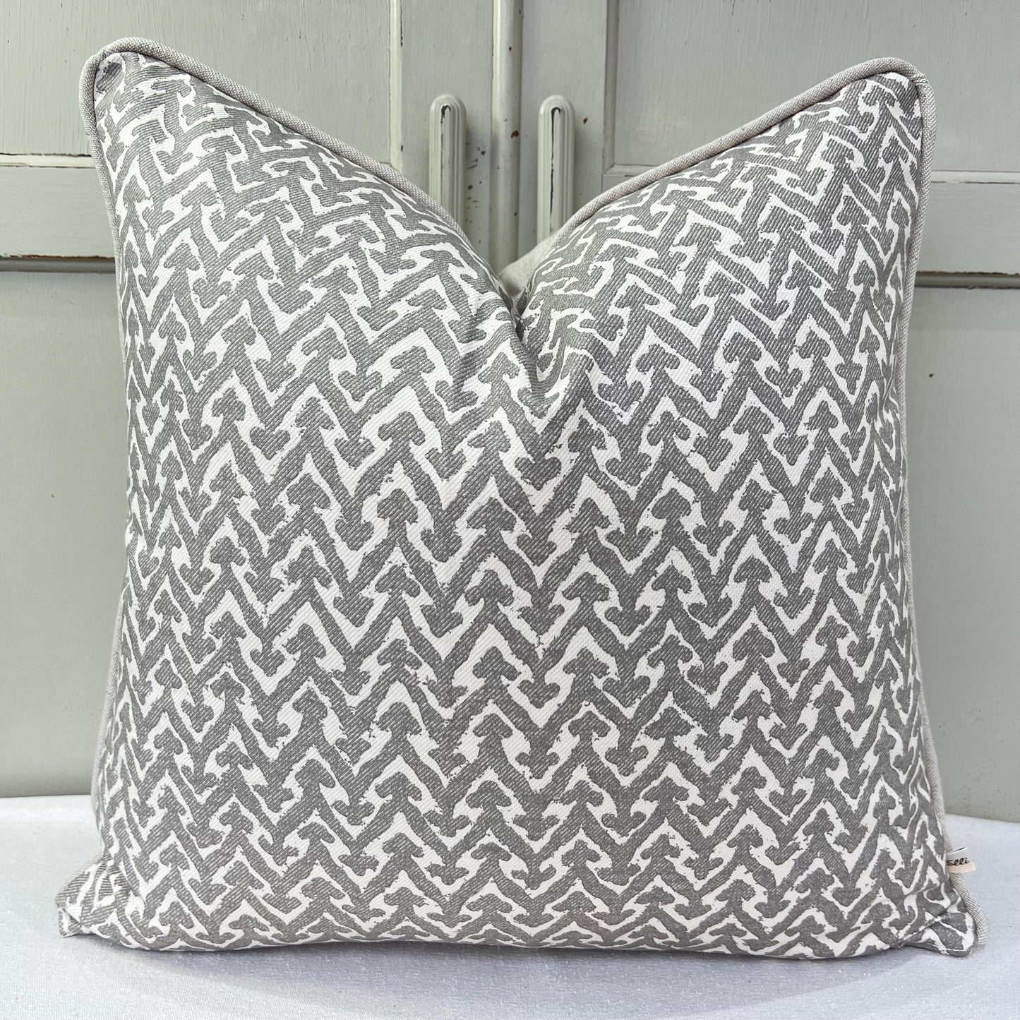 Cushions Made In Fermoie Rabanna Grey Cotton Decorative Sofa Throw Pillow Cover