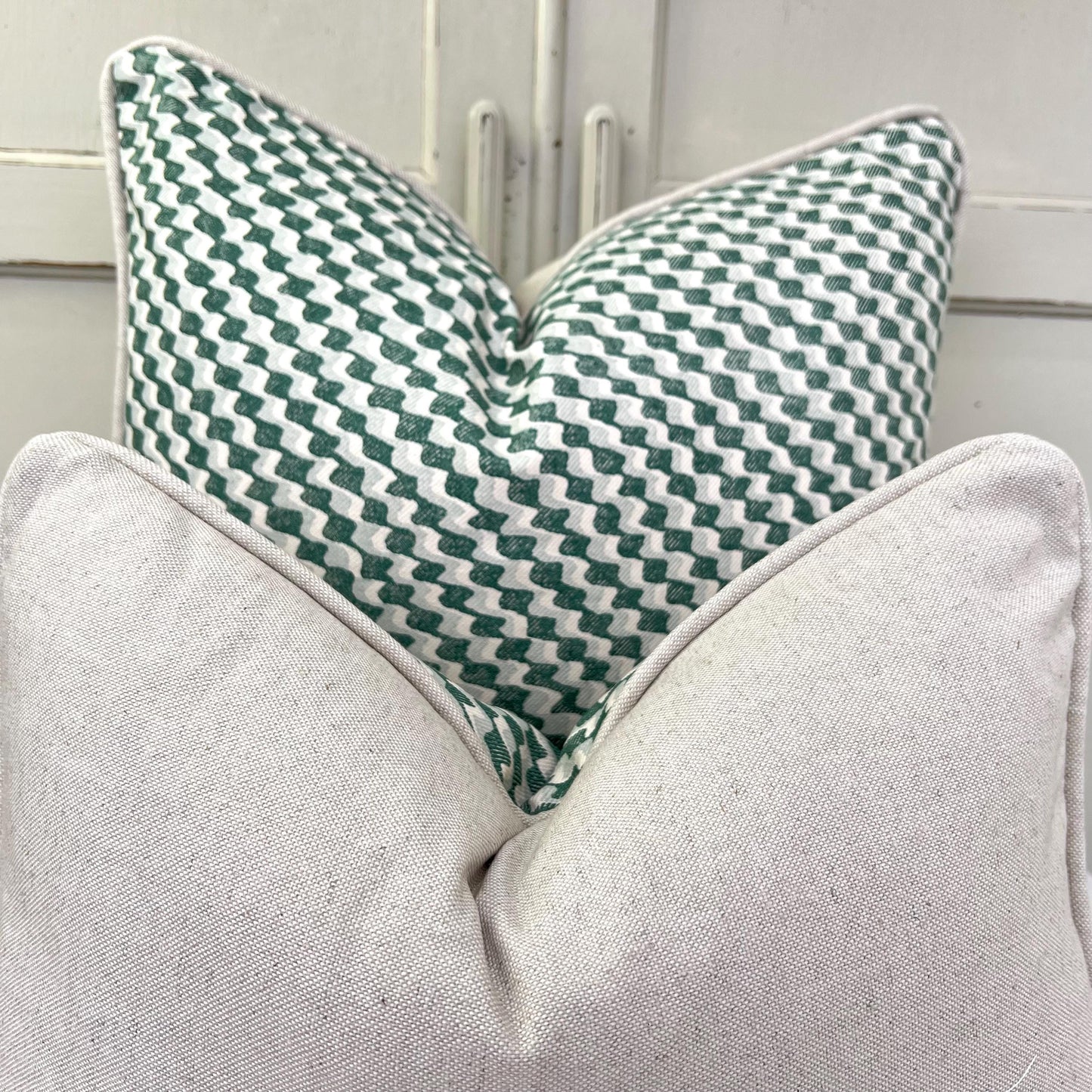 Cushions Made In Fermoie Ruffle Green Cotton Decorative Sofa Throw Pillow Cover